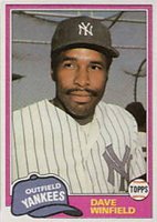 1981 Topps #855 Dave Winfield Traded Baseball Card