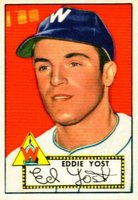 1952 Topps #123 Eddie Yost Baseball Card