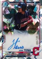 2021 Bowman Chrome Prospect Autographs #CPAJT Jose Tena Atomic Refractor Baseball Card
