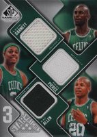 2009 SP Game Used 3 Star Swatches #3SPAG Kevin Garnett/Ray Allen/Paul Pierce Basketball Card
