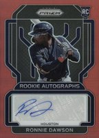 2022 Panini Prizm Rookie Autographs #RADN Ronnie Dawson Red Prizm Baseball Card