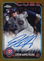 2024 Topps Chrome Logofractor Edition MLB Refractor Chrome Autographs #RCAPC Pete Crow-Armstrong Gold Refractor Baseball Card