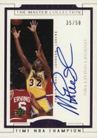 2000 Upper Deck Legends Master Collection Autograph #EL4 Magic Johnson Championships Basketball Card
