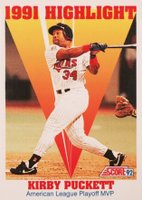 1992 Score #796 Kirby Puckett Baseball Card