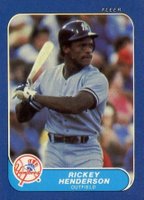 1986 Fleer Mini #23 Rickey Henderson Baseball Card