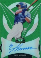 2019 Leaf Valiant Autographs  #BANH1 Nico Hoerner Green Baseball Card