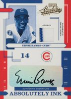 2004 Playoff Absolute Memorabilia Absolutely Ink #AI-44 Ernie Banks Combo Material Baseball Card