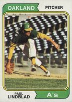 1974 Topps #369 Paul Lindblad Baseball Card