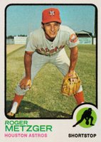 1973 Topps #395 Roger Metzger Baseball Card