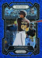 2024 Panini Prizm #141 Ethan Salas Blue Shimmer Fotl Baseball Card