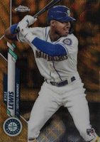 2020 Topps Chrome #186 Kyle Lewis Gold Wave Refractor Baseball Card