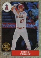 2022 Topps Silver Pack 1987 Chrome Promo #T87C11 Mike Trout Update Baseball Card