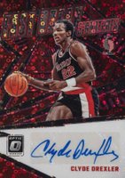 2023 Panini Donruss Optic Fast Break Signatures #FBSCYL Clyde Drexler Pink Basketball Card