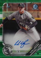2019 Bowman Draft Chrome Draft Picks Autograph #CDAAV Andrew Vaughn Green Refractor Baseball Card