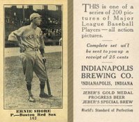 1916 Indianapolis Brewing #162 Ernie Shore Baseball Card