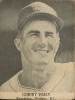 1947 Tip Top Bread # Johnny Pesky Baseball Card