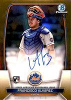 2023 Bowman Chrome Rookie Autographs #CRAFA Francisco Alvarez Gold Refractor Baseball Card