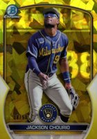 2023 Bowman Chrome Sapphire Edition Prospects #246 Jackson Chourio Yellow Baseball Card