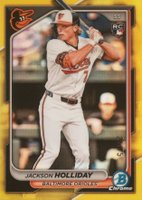 2024 Bowman Chrome #26 Jackson Holliday Yellow Refractor Baseball Card