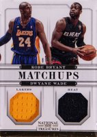 2012 Panini National Treasures Matchups Materials #20 Dwyane Wade/Kobe Bryant Basketball Card