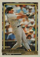 1992 Topps Gold #100 Jose Canseco Baseball Card