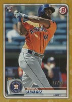 2020 Bowman #25 Yordan Alvarez Gold Baseball Card