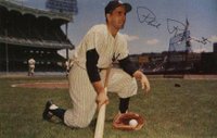 1953 Dormand Postcards #101 Phil Rizzuto Autograph angles down Baseball Card