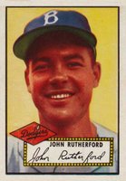 1952 Topps #320 John Rutherford Baseball Card