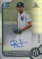 2022 Bowman Chrome Prospect Autographs #CPARV Randy Vasquez Refractor Baseball Card