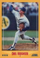 1988 Score Glossy #470 Orel Hershiser Baseball Card