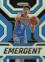 2022 Panini Prizm Emergent #16 Chet Holmgren Silver Prizm Basketball Card
