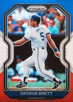 2021 Panini Prizm #188 George Brett Red/White/Blue Prizm Baseball Card