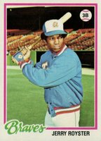 1978 Topps #187 Jerry Royster Baseball Card