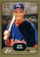 2002 Just Prospects #22 Yadier Molina Gold Baseball Card