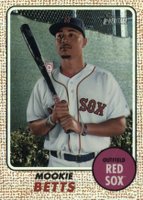 2017 Topps Heritage  #428 Mookie Betts Chrome-Refractor Baseball Card