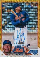 2023 Topps Chrome Rookie Autograph #RAFA Francisco Alvarez Gold Wave Baseball Card