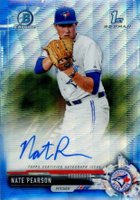 2017 Bowman Draft Chrome Draft Picks Autographs  #CDANPE Nate Pearson Blue Wave Refractor Baseball Card