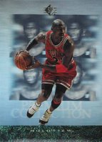 1995 SP Holoviews #PC5 Michael Jordan Antonio Mcdyess Background Basketball Card