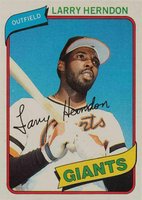 1980 Topps #257 Larry Herndon Baseball Card