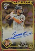 2024 Topps Gilded Collection Topps Chrome Gold Autographs #CGALM Luis Matos Red/Gold Baseball Card
