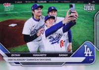 2025 Topps Now #7SP Roki Sasaki/Shohei Ohtani/Yoshinobu Yamamoto Baseball Card