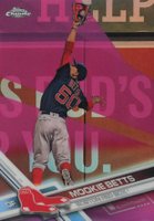 2017 Topps Chrome #199 Mookie Betts Blue Jersey-Pink Refractor Baseball Card