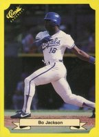 1987 Classic Travel Update Yellow #109 Bo Jackson Green Back Baseball Card