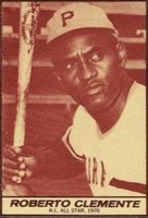 1971 Milk Duds # Roberto Clemente Hand Cut Baseball Card