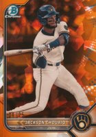 2022 Bowman Draft Chrome Sapphire Edition #BDC115 Jackson Chourio Orange Baseball Card