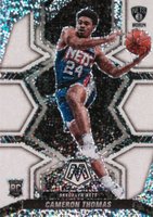 2021 Panini Mosaic #215 Cameron Thomas White Sparkle Basketball Card