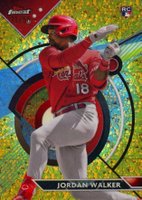 2023 Topps Finest #60 Jordan Walker Gold Mini Diamond Baseball Card