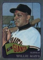 1997 Topps Willie Mays Finest #19 1965 Topps Reprint Baseball Card