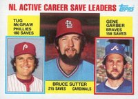 1984 Topps #709 N.L. Active Career Save Leaders Baseball Card