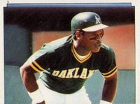 1984 Topps Stickers #3 Rickey Henderson Baseball Card